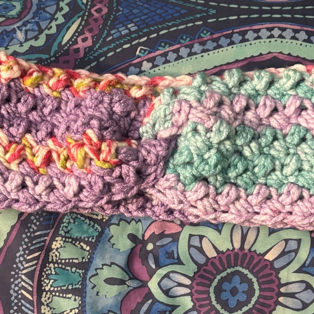 Colorful Crochet ear warmer